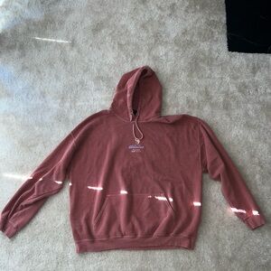 Urban Outfitters Pink Hooded Sweater with Stripes